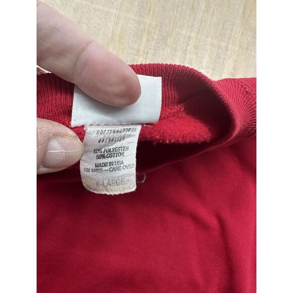 Vintage Hard Rock Cafe San Francisco Save The Planet Sweatshirt 90s Red Size XL - Picture 5 of 9